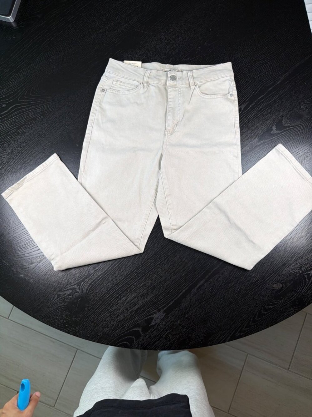 [BLANKNYC] High Rise Straight Leg Pants Tan 6/28 Inseam 27" - Picture 4 of 12